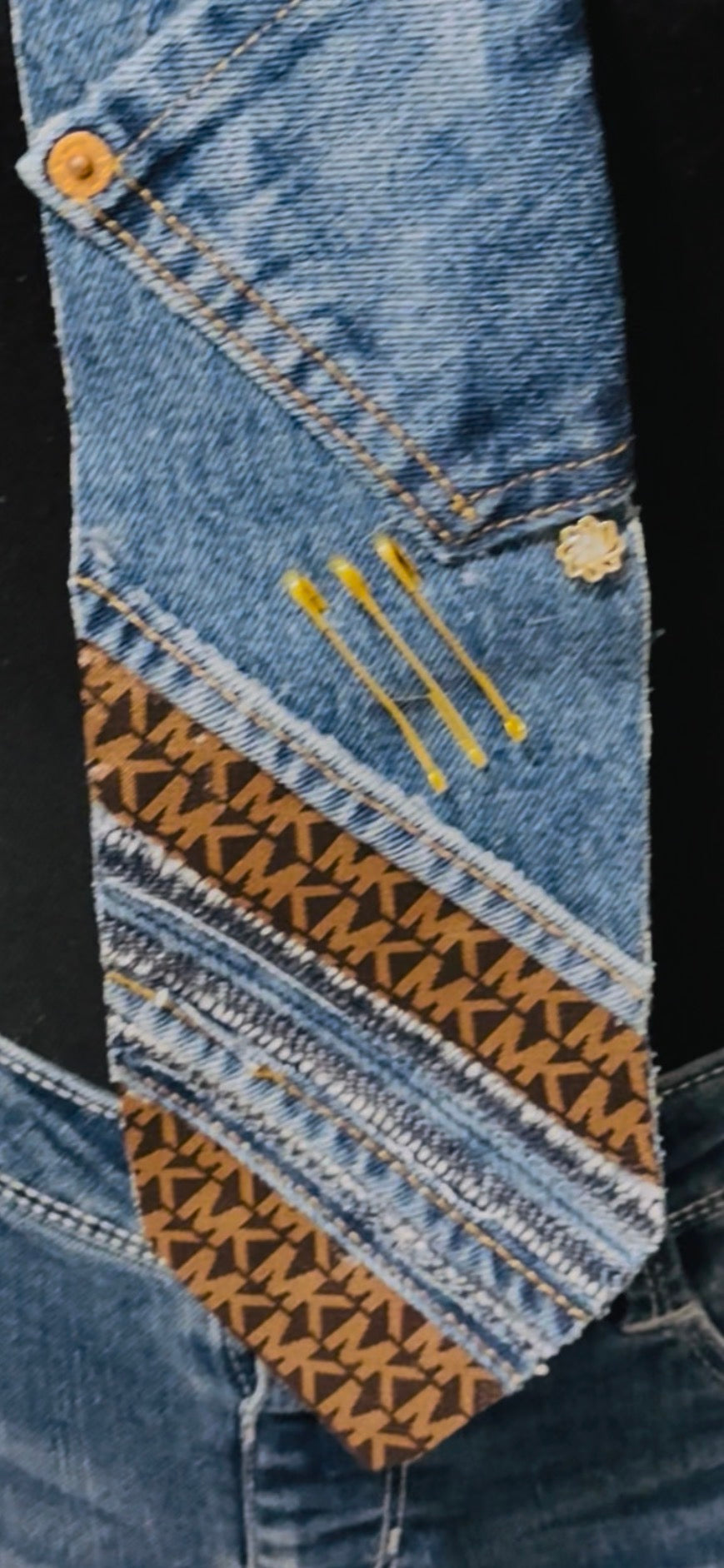 Freestyle M’Kay Leather & Distressed Denim Bowtie Necktie