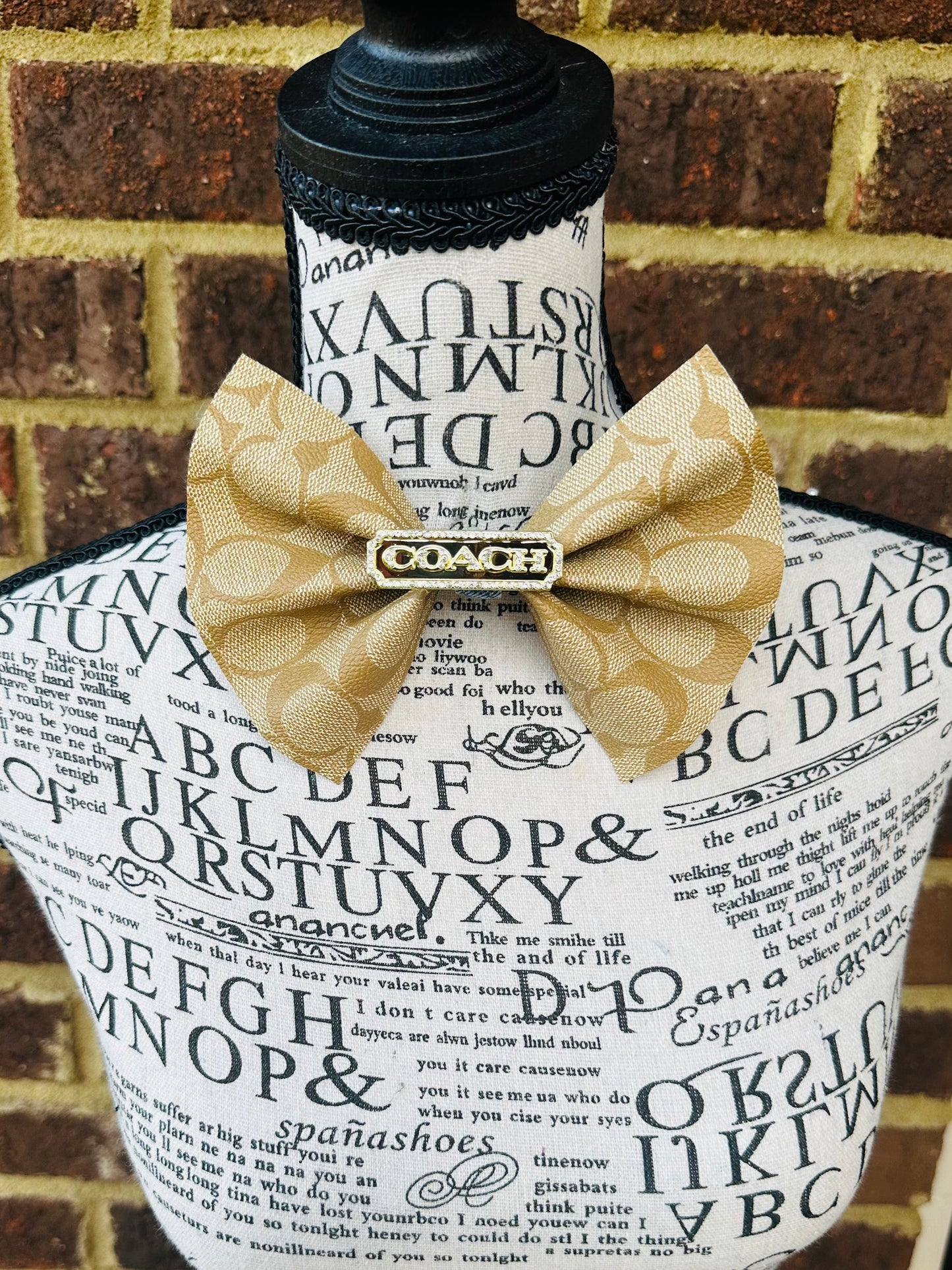 Light Brown Leather Coachella Bowtie