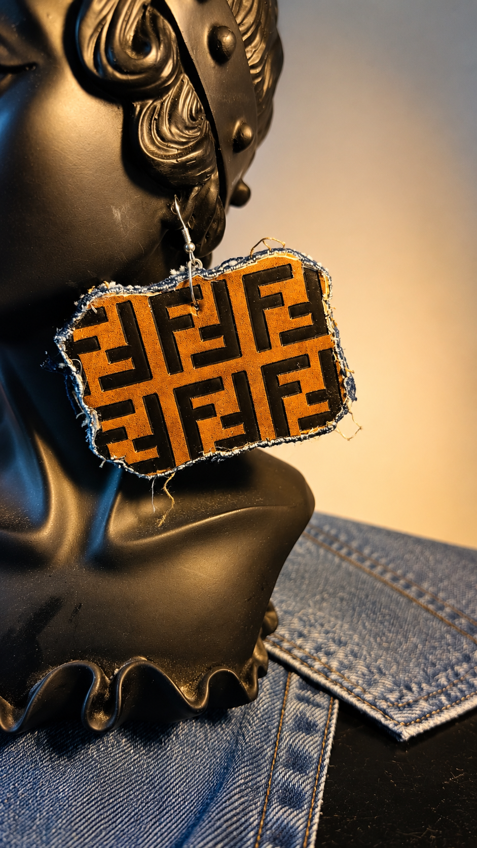 Freestyle Cognac & Black Fendi Tassel Drops