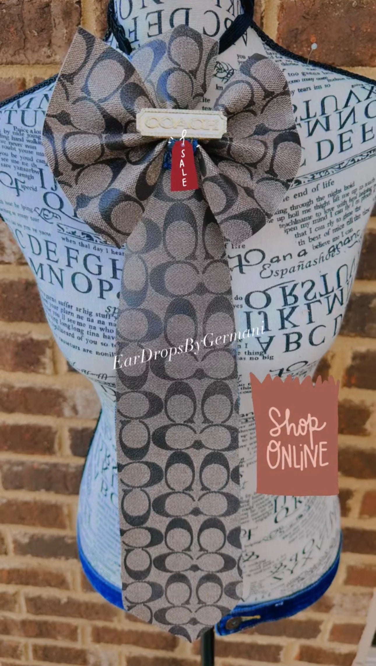 Brown Leather Coachella Bowtie Necktie