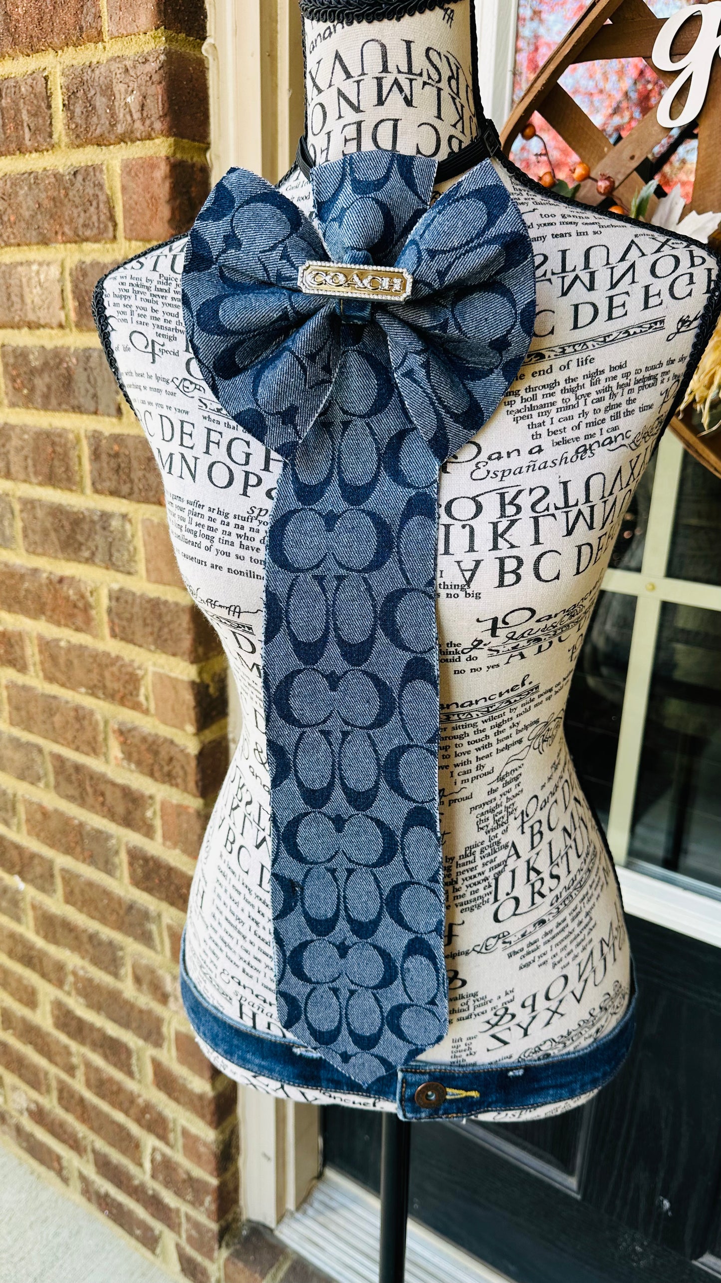 Blue Denim Cochella Bowtie Necktie