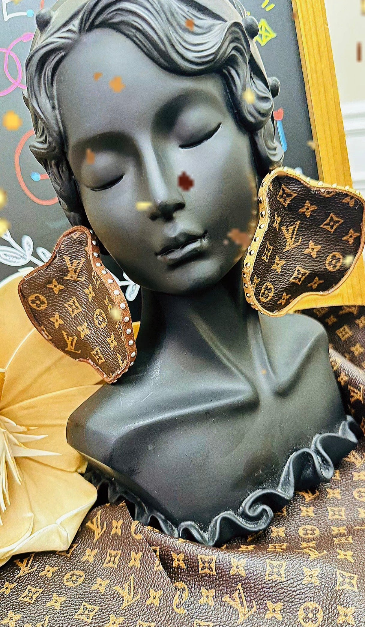 Irregular Melting - Free Formed Large Shaped Chocolate Drip Earrings
