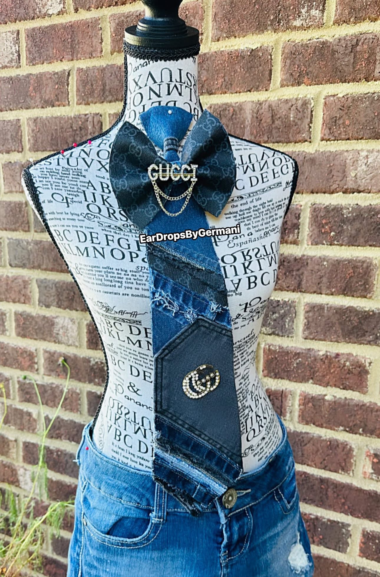 Goddess Gyal Black Bowtie Necktie
