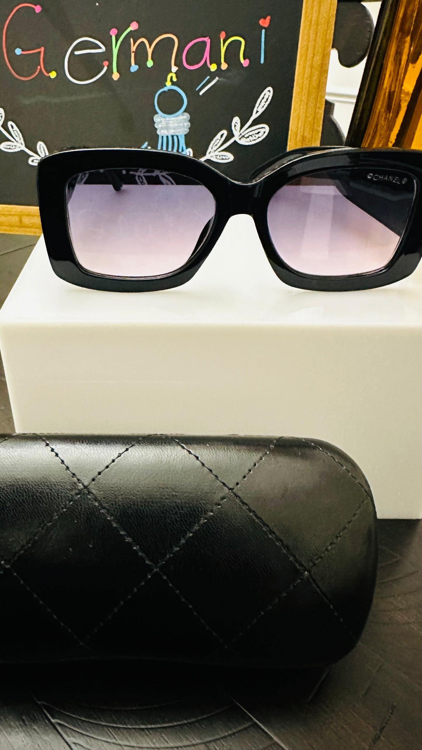 Black Plain CiCi Sunglasses
