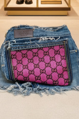 Two - Sided Freestyle Magenta Gucci Crossbody / Camera Bag Tote (read description)