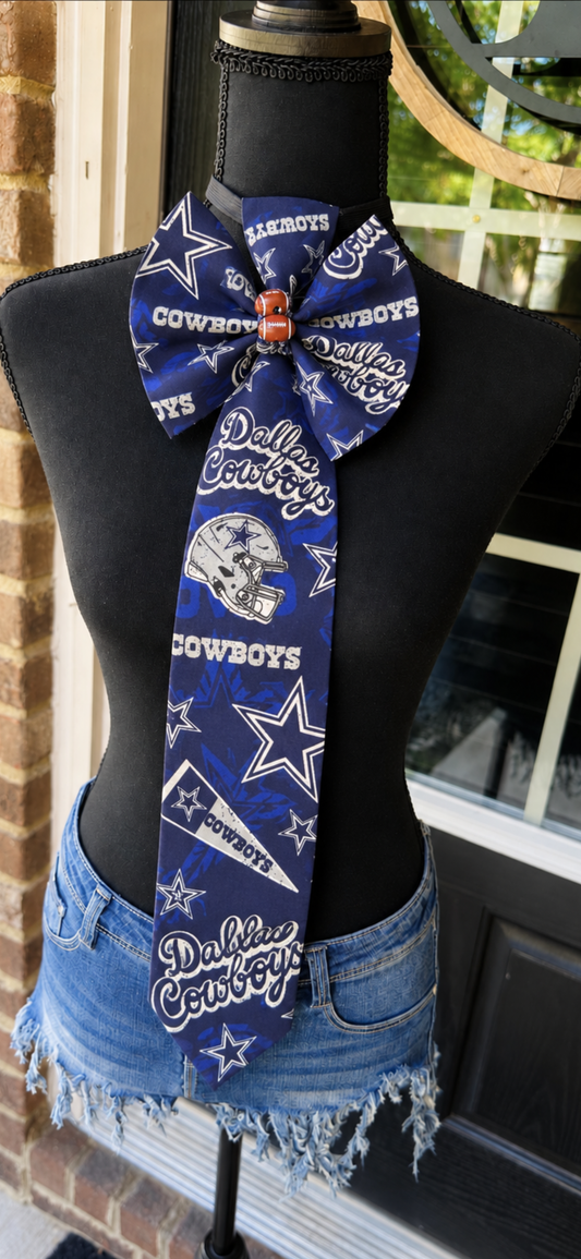 Dallas Cowboys Cotton & Denim  NFL Bowtie Necktie