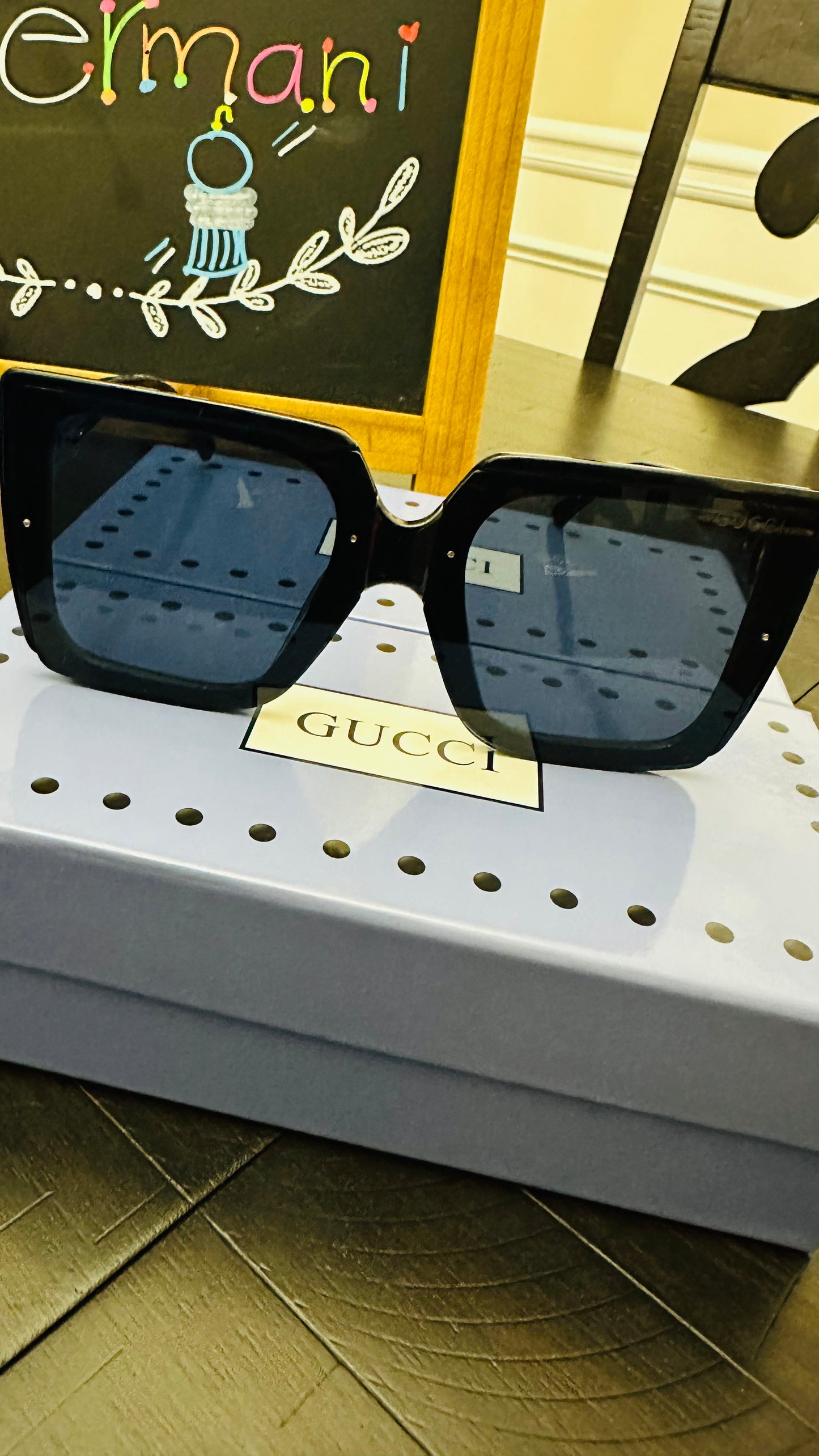 Black GiGi Square Frame Eyewear