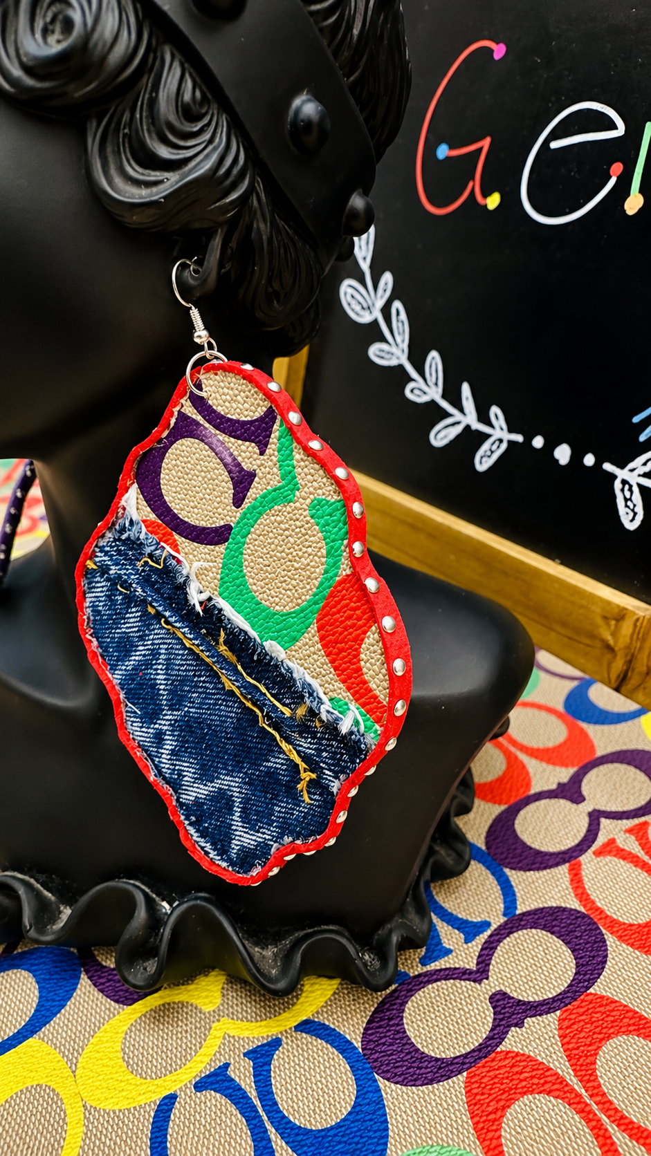 FREESTYLE MULTICOLOR LEATHER COACH TASSEL DROPS