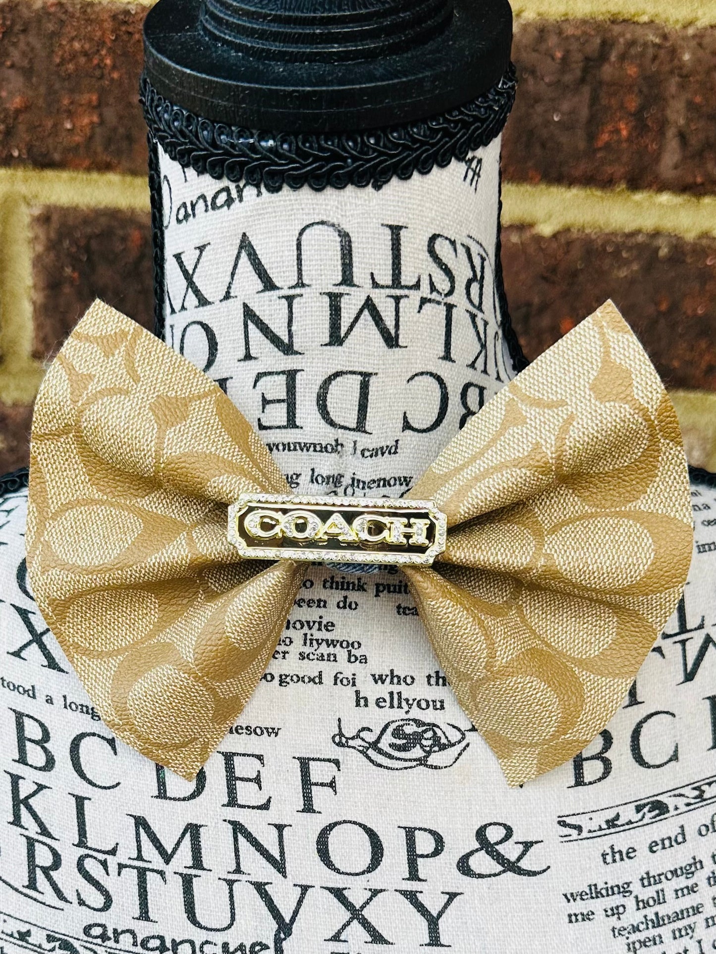 Light Brown Leather Coachella Bowtie