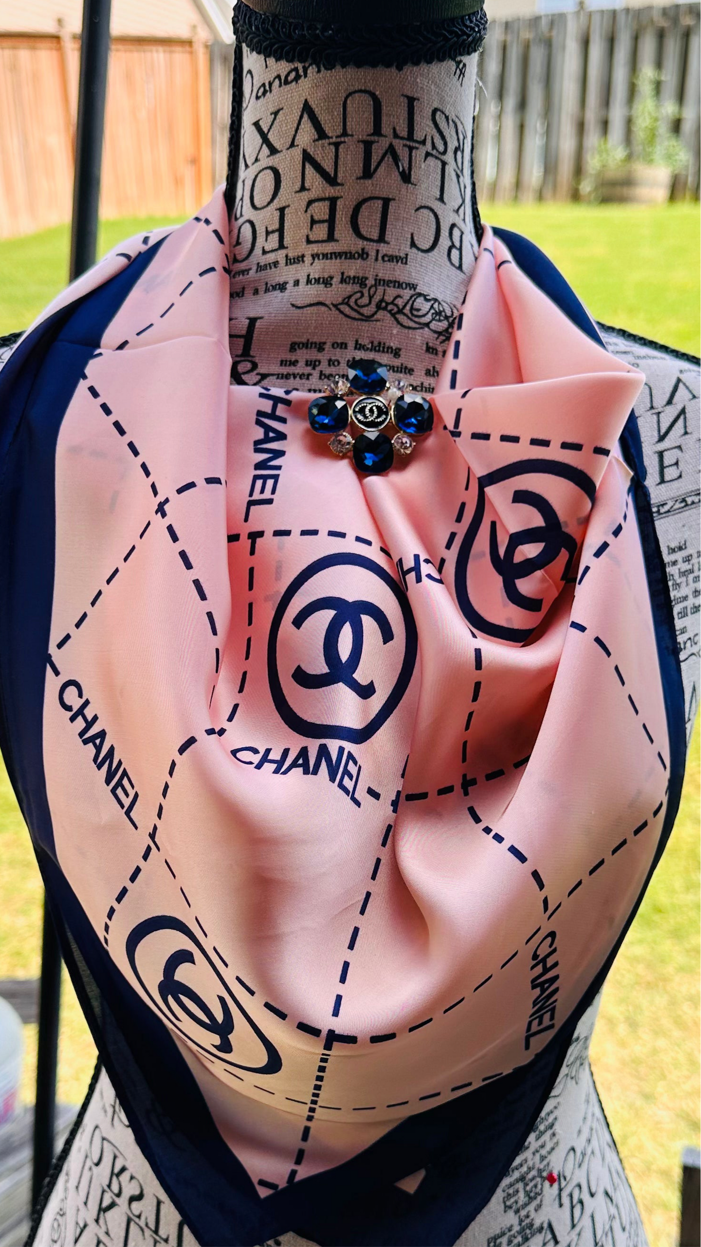 Pink & Blue Fashion Scarf