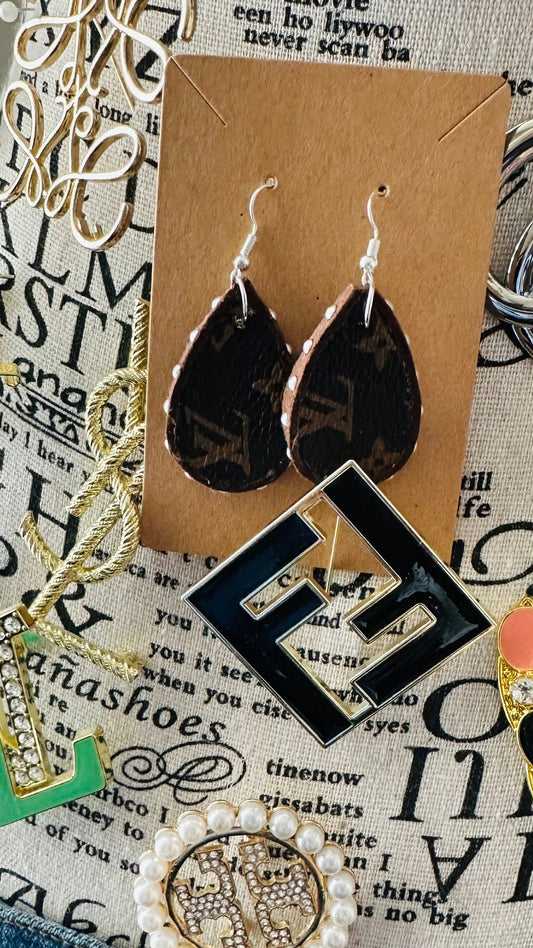 Dark Chocolate Soft Leather Small Tear Tassels
