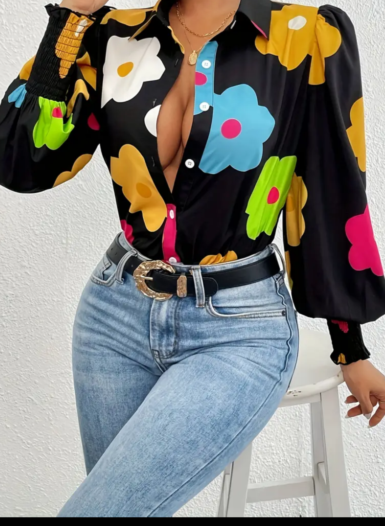 Women'S Floral Print Blouse