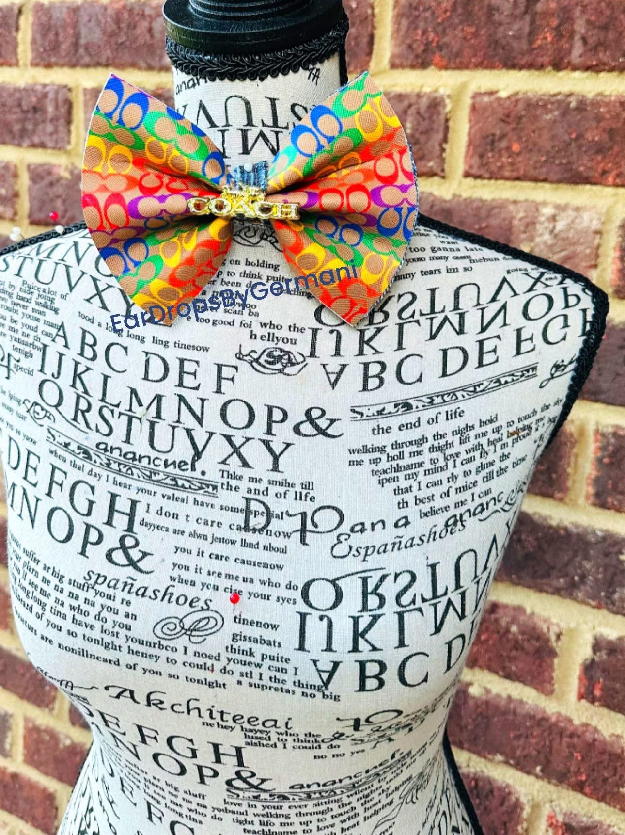 Colorful Cori Bowtie with Brooch