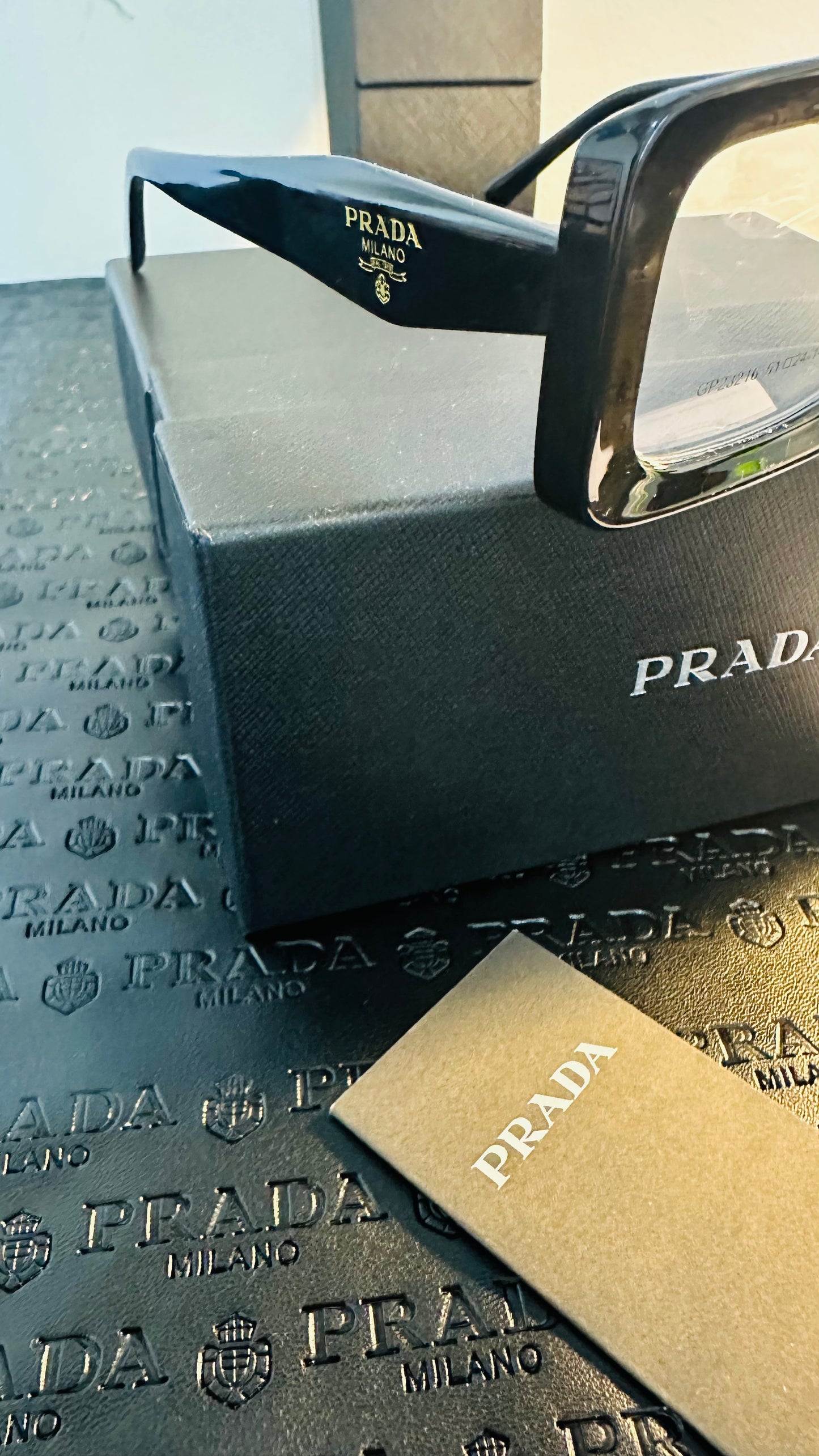 Pradia Black Frame Clear Lens Fashion Eyewear