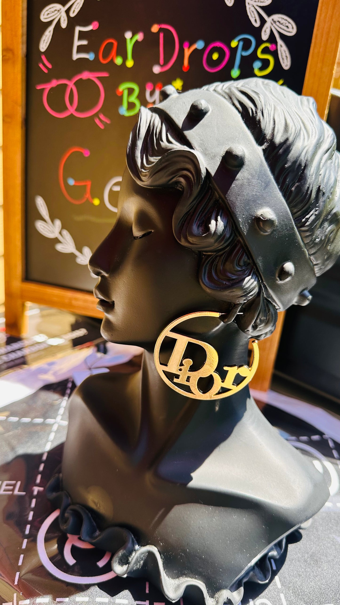 Large Golden Hoop Earrings