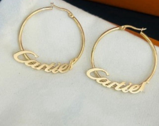 Cartiera Gold Fashion Hoop Earrings