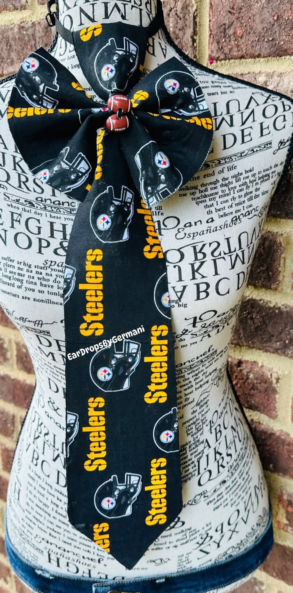Black & Yellow NFL Bowtie Necktie