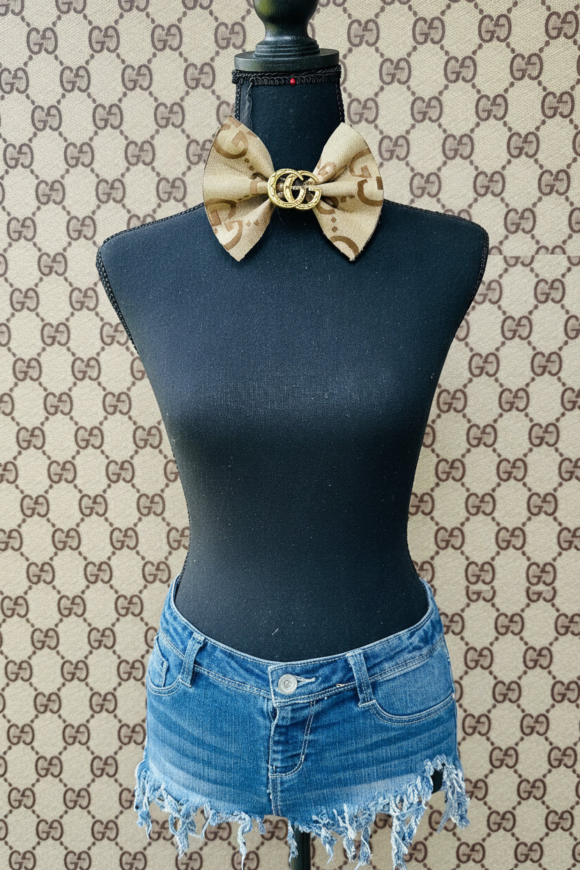 Big Brown Gigi Bowtie with brooch (Flash Sale for Wednesday 6/10 Only)