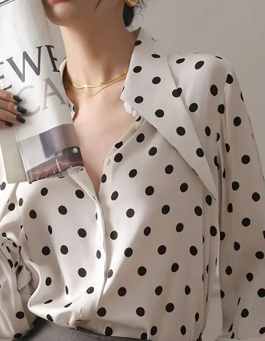 Polka Dot Print Women’s Fashion Blouse