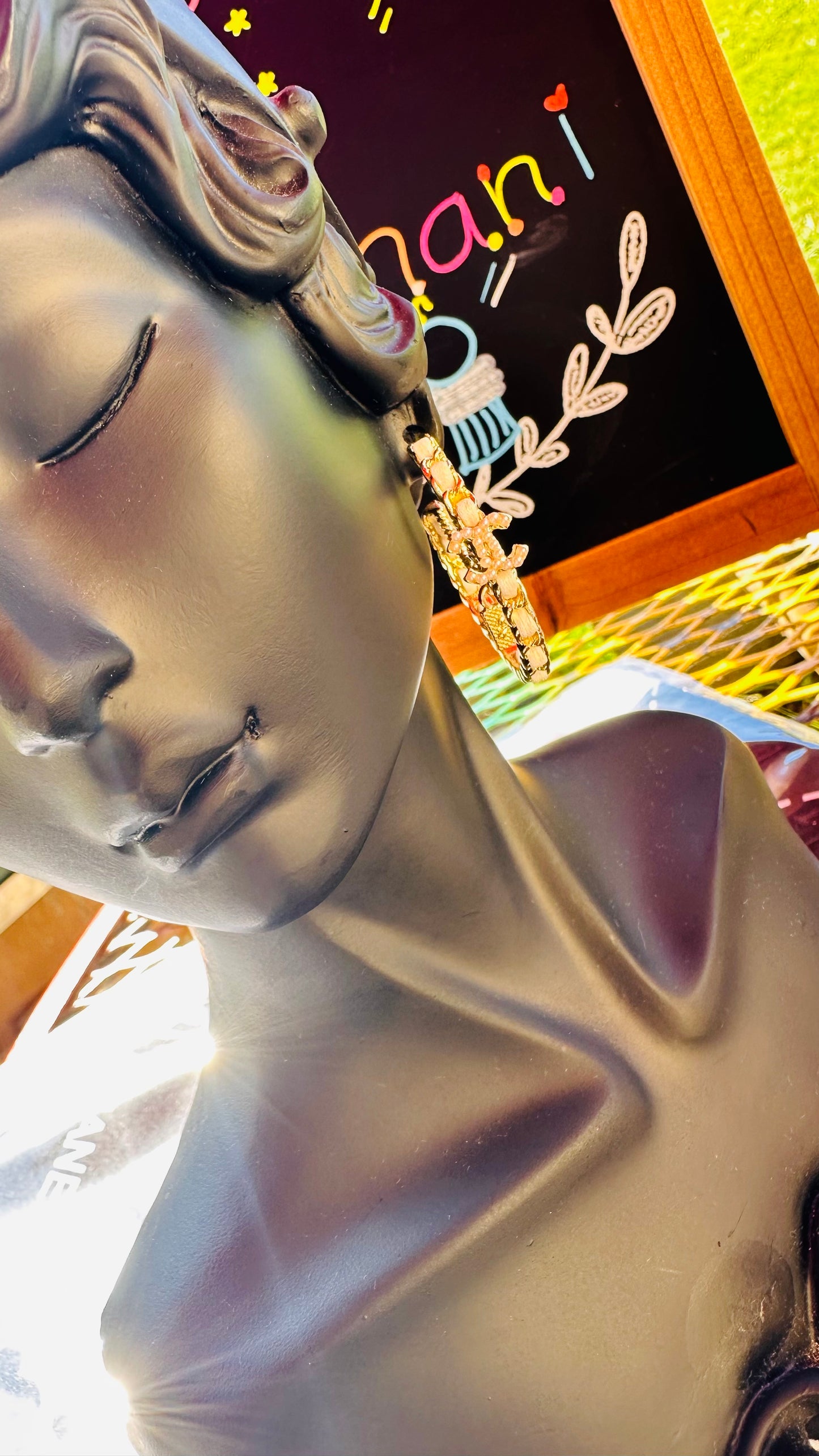 White Pearls Gold Double Fashion Hoop Earrings