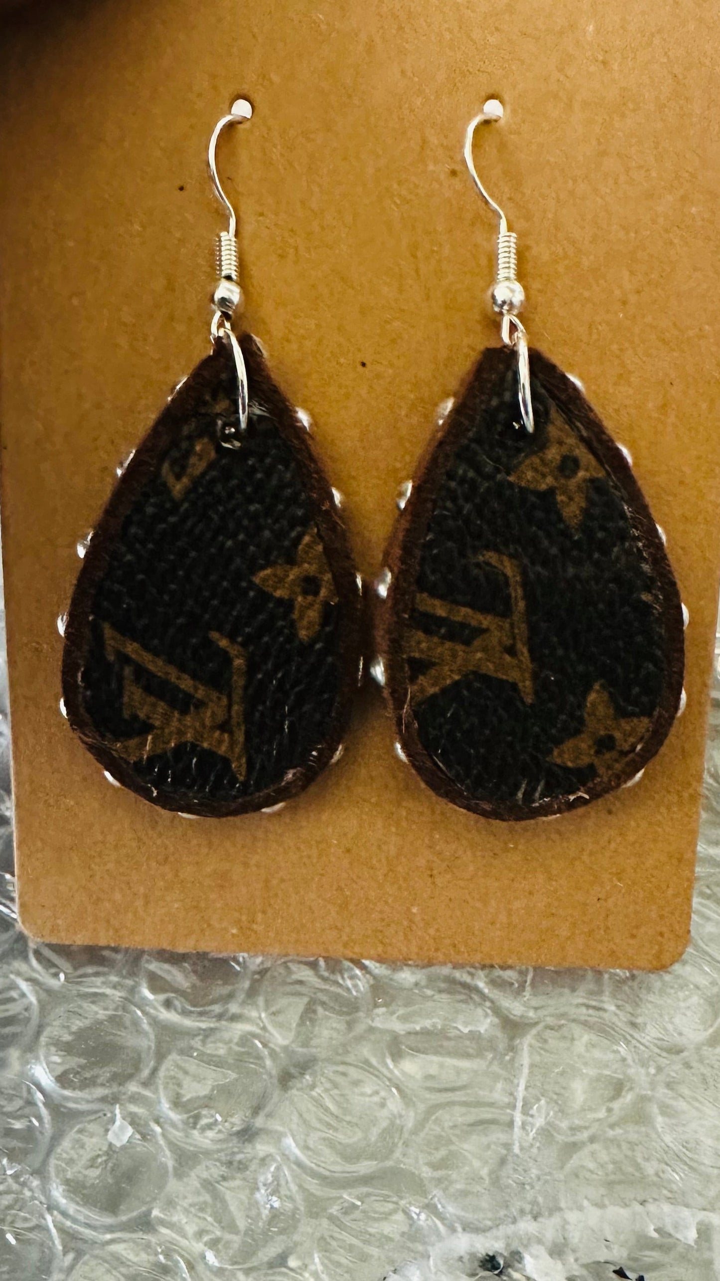 Dark Chocolate Soft Leather Small Tear Tassels