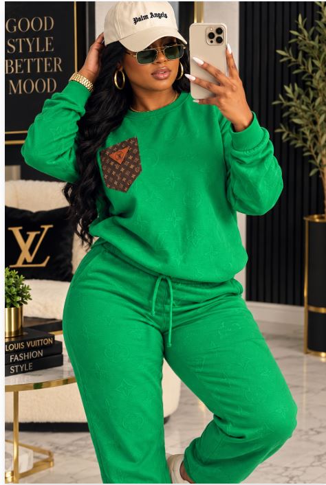 Emerald Green L’Vee Jogger Set XL