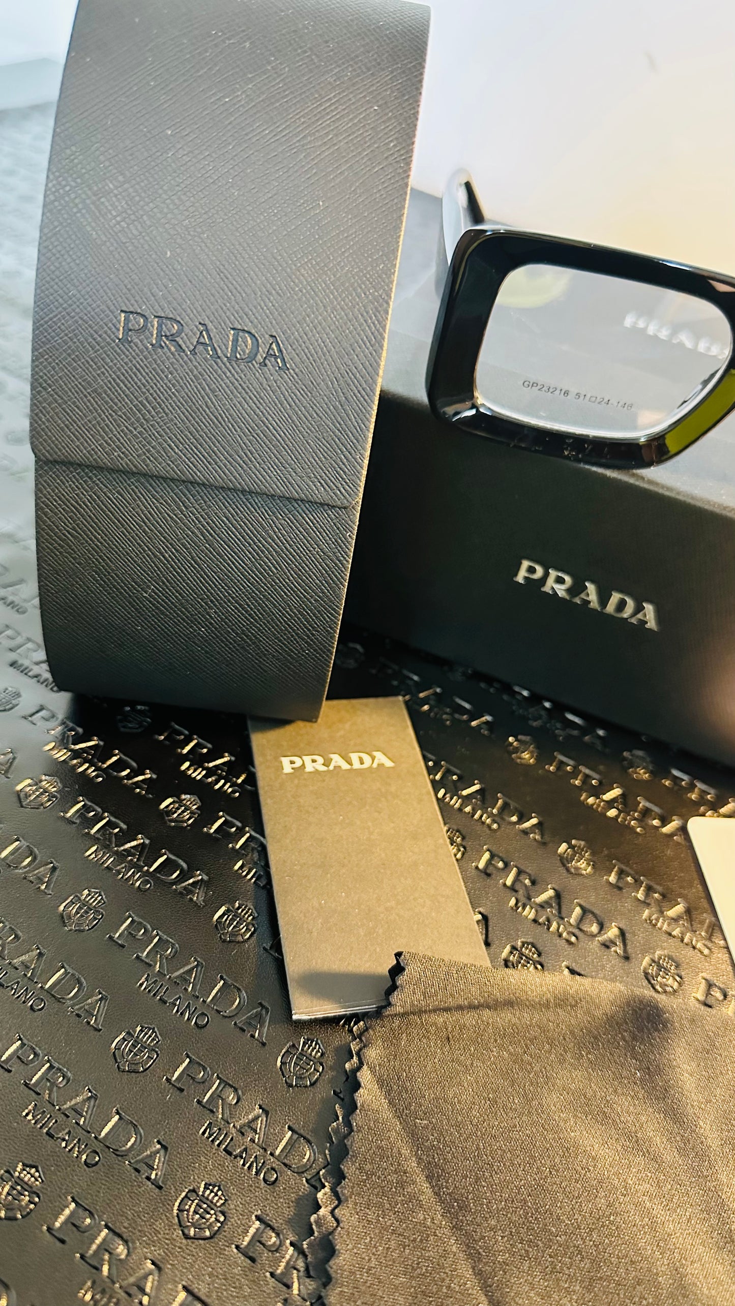 Pradia Black Frame Clear Lens Fashion Eyewear