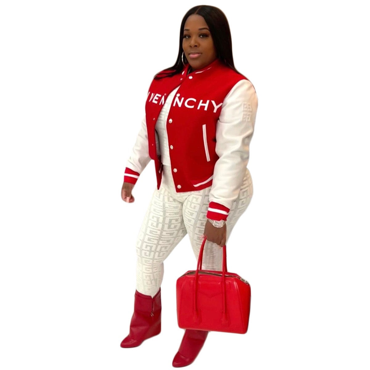 Red & White GiVanny Fashion Jacket XLarge