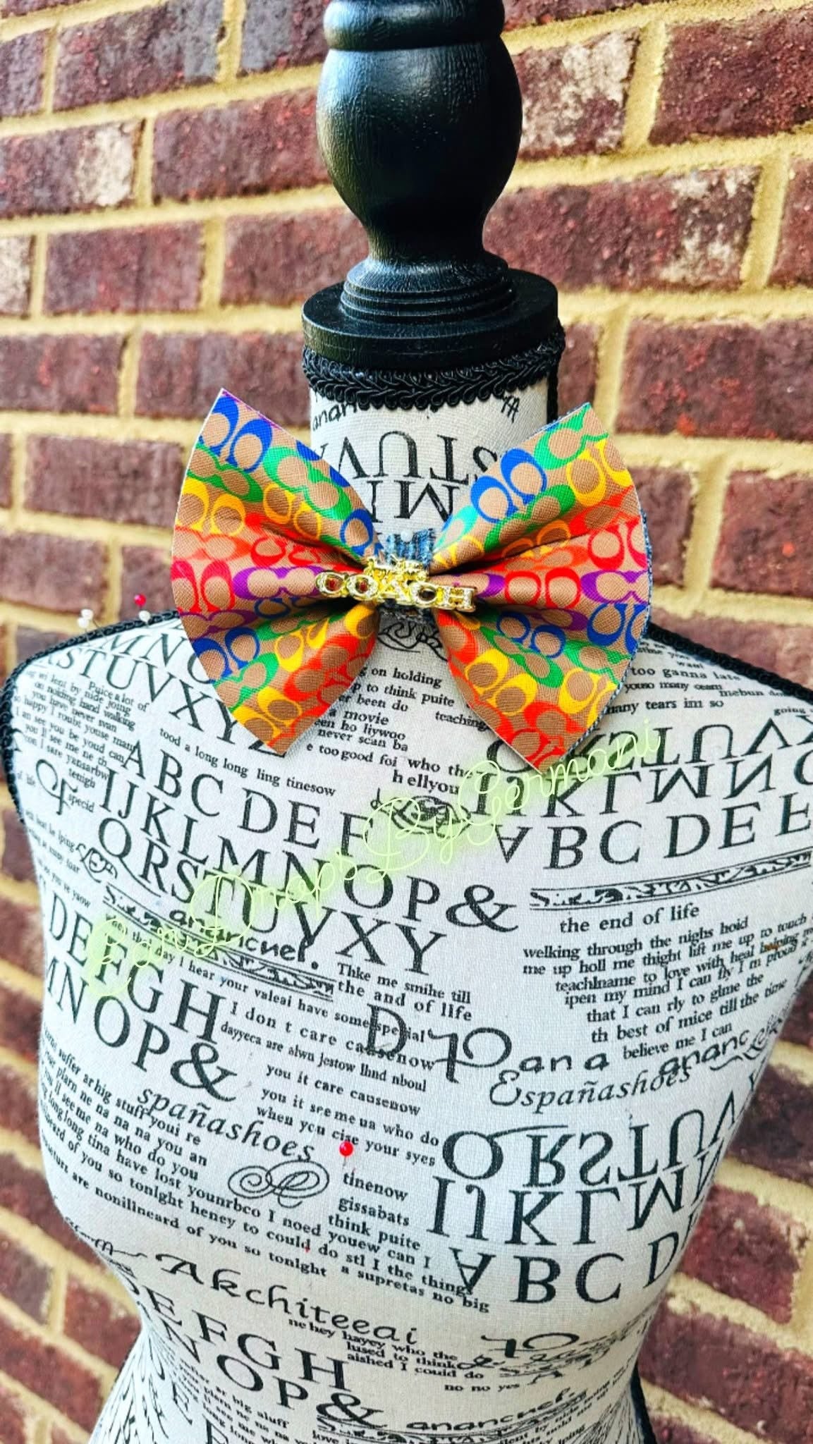Colorful Cori Bowtie with Brooch