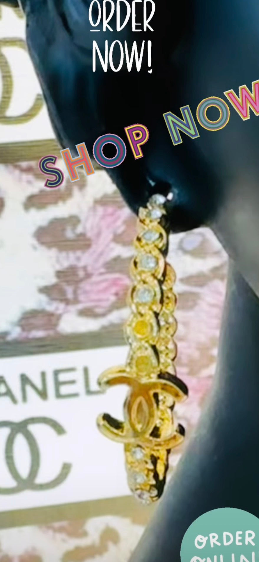 Golden CiCi Hoop Stud Back Earrings