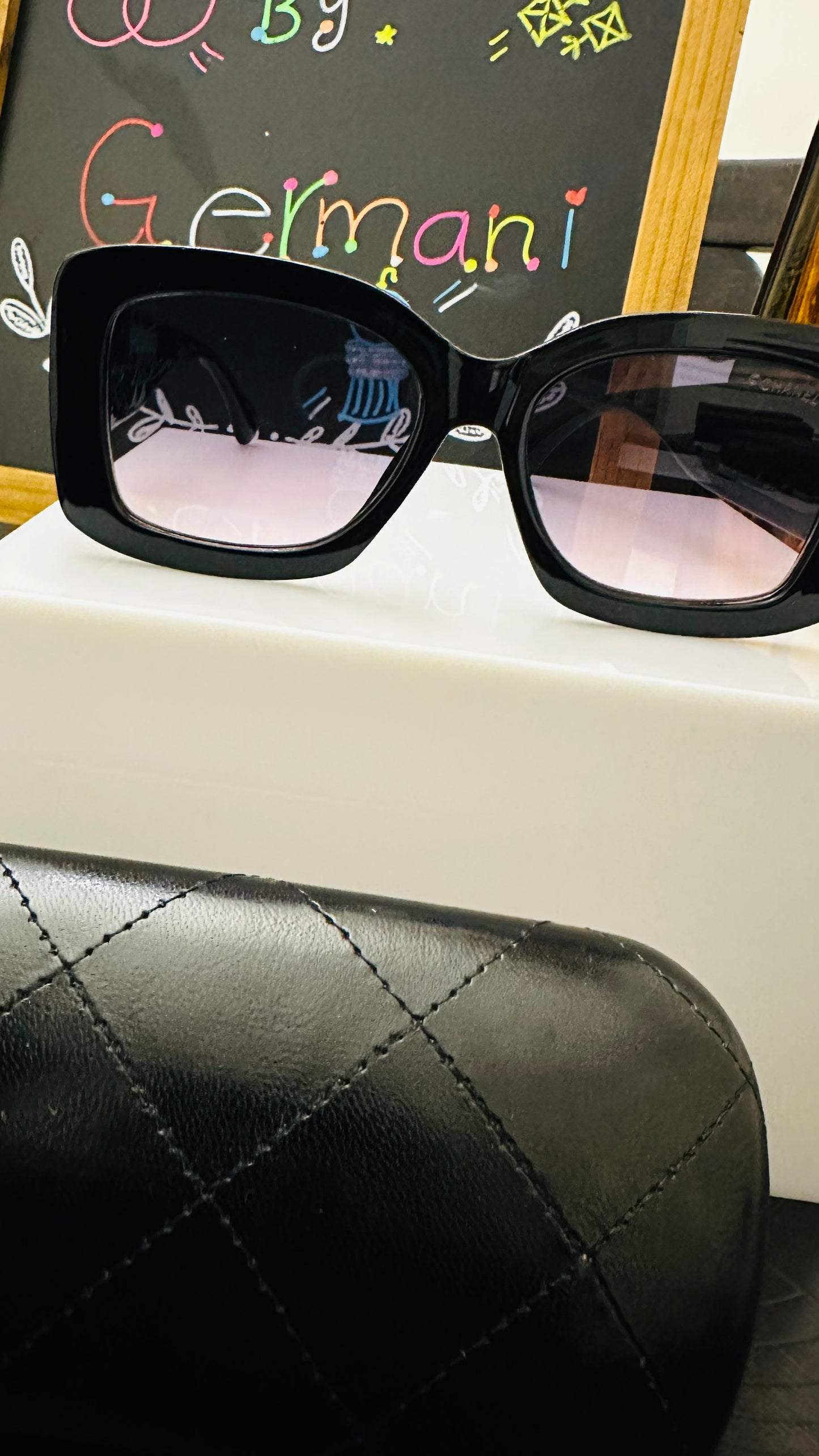 Black Plain CiCi Sunglasses