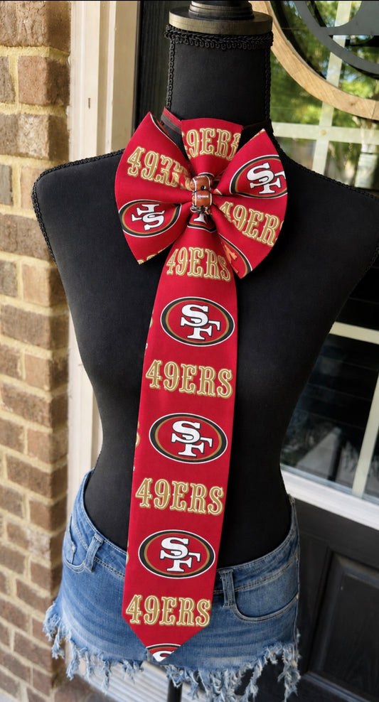 San Francisco 49er’s Cotton & Denim Bowtie Necktie