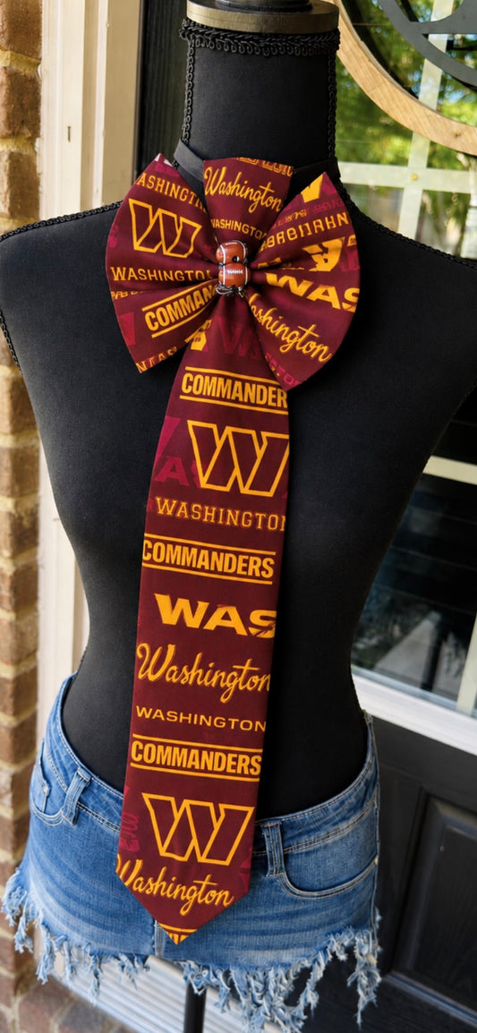 Washington Commanders Cotton & Denim Bowtie Necktie