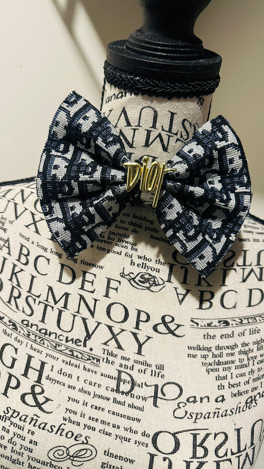 Blue Black White Diora Fashion Bowtie