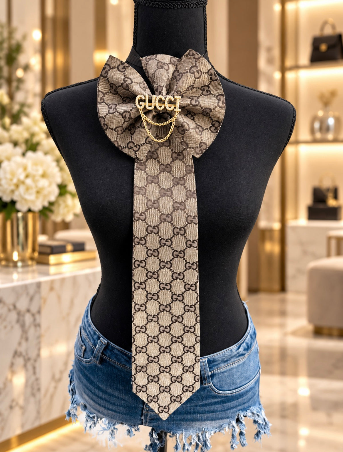 Mocha Signature GiGi Bowtie Necktie