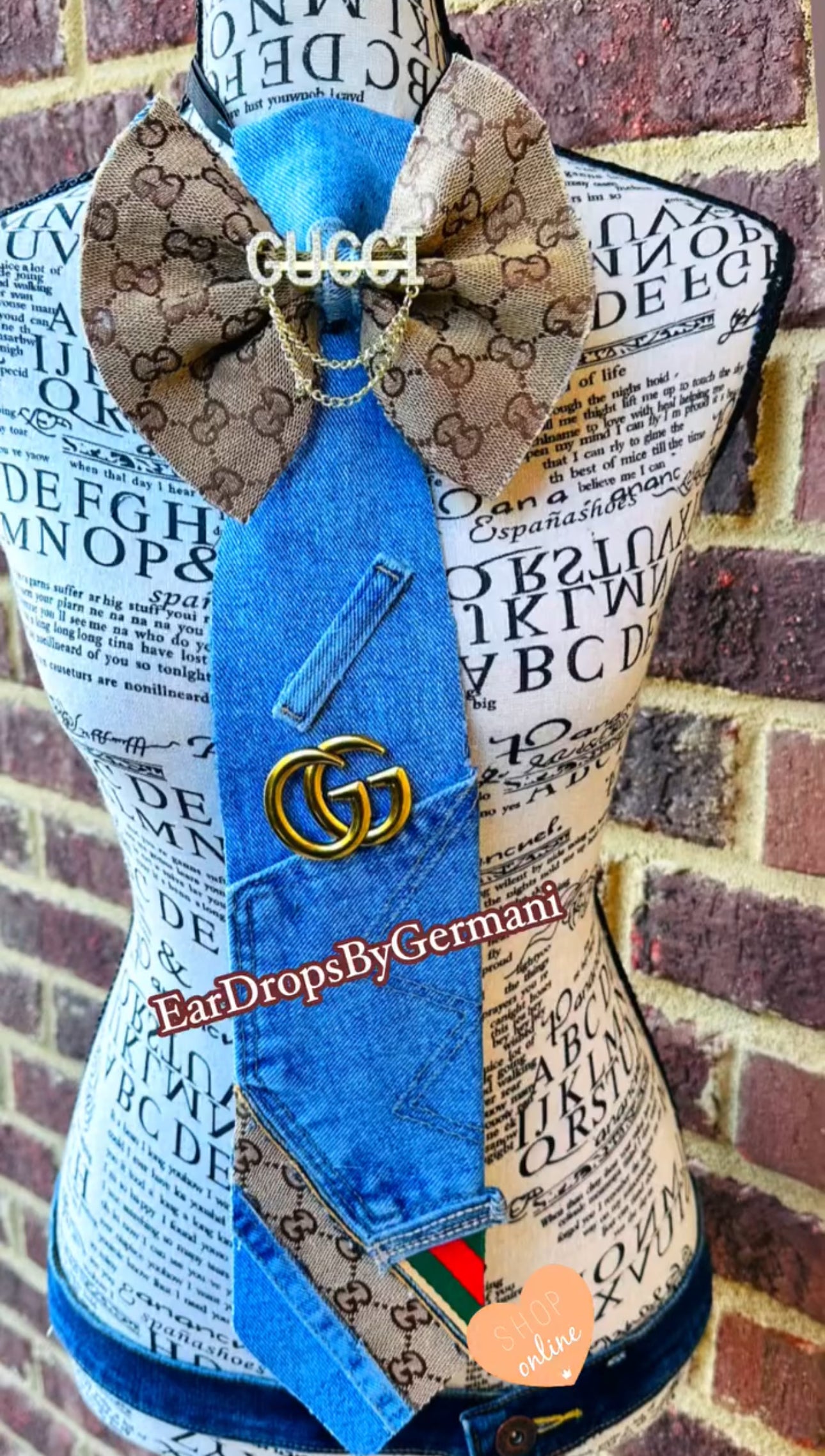 GiGi Fashion Bowtie Necktie (2 brooches)