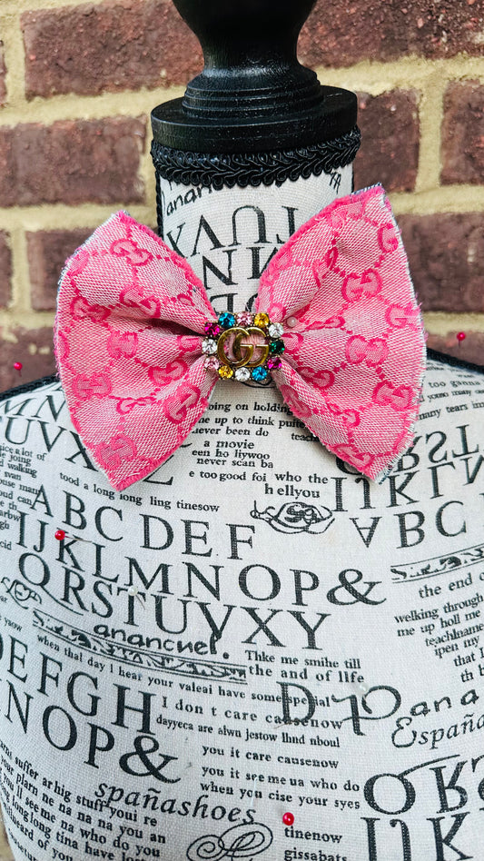 Pinky G Denim Bow tie