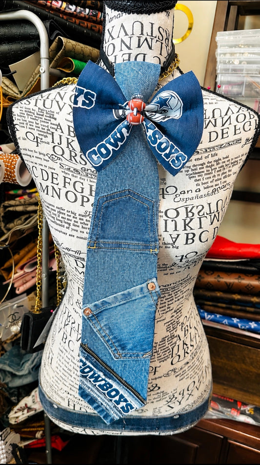 Freestyle Dallas Cowboys Distressed Denim Bowtie Necktie
