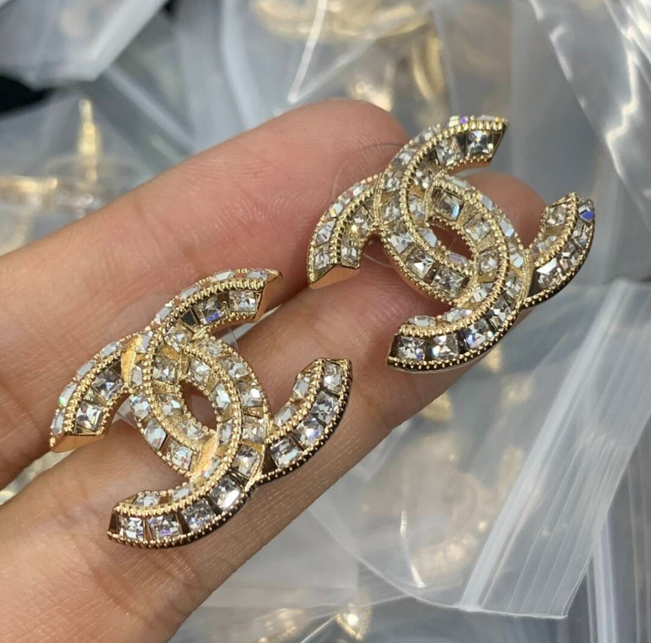 Gold and Silver CiCi stud earrings