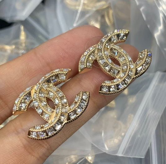 Gold and Silver CiCi stud earrings