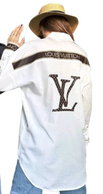 White LaVonta Collar Blouse XL