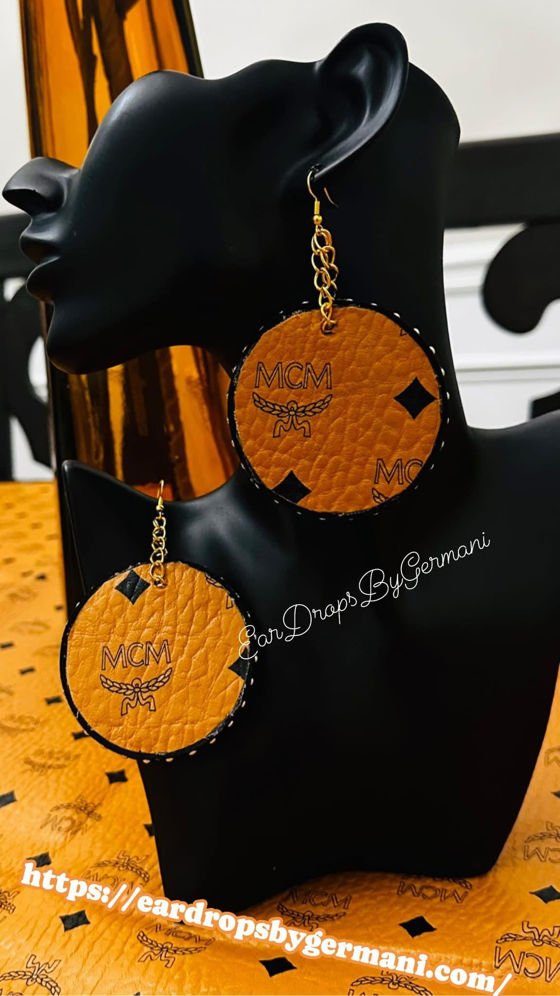 Cognac Circle Ear Tassels