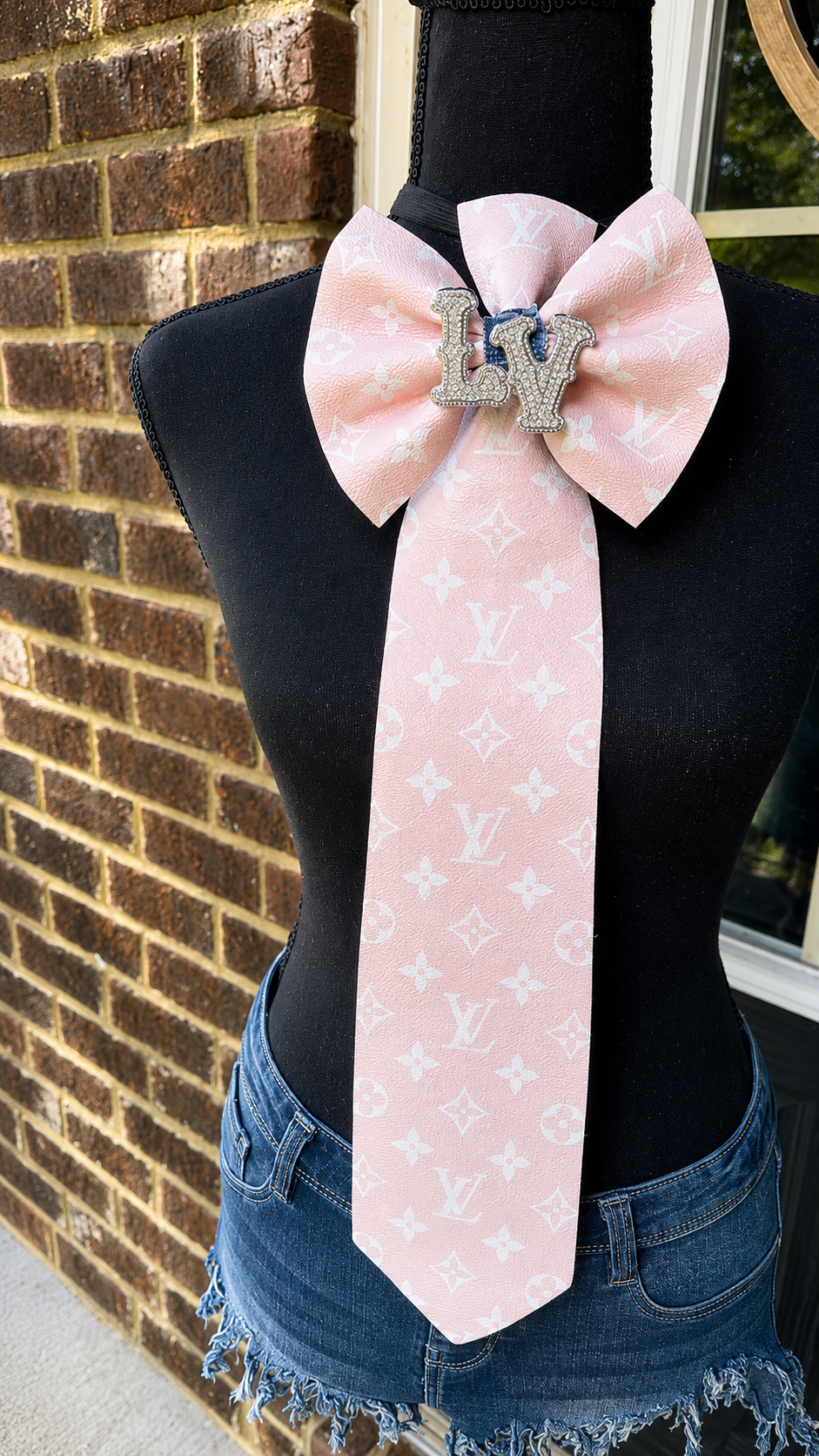 Soft Life L’Vee Blush Pink Leather Bowtie Necktie