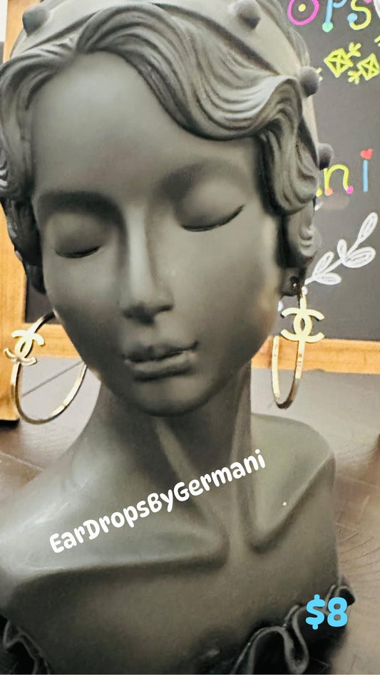 Gold Cool Hoop Earrings