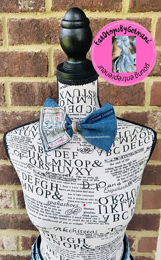 Polir Denim Bow tie