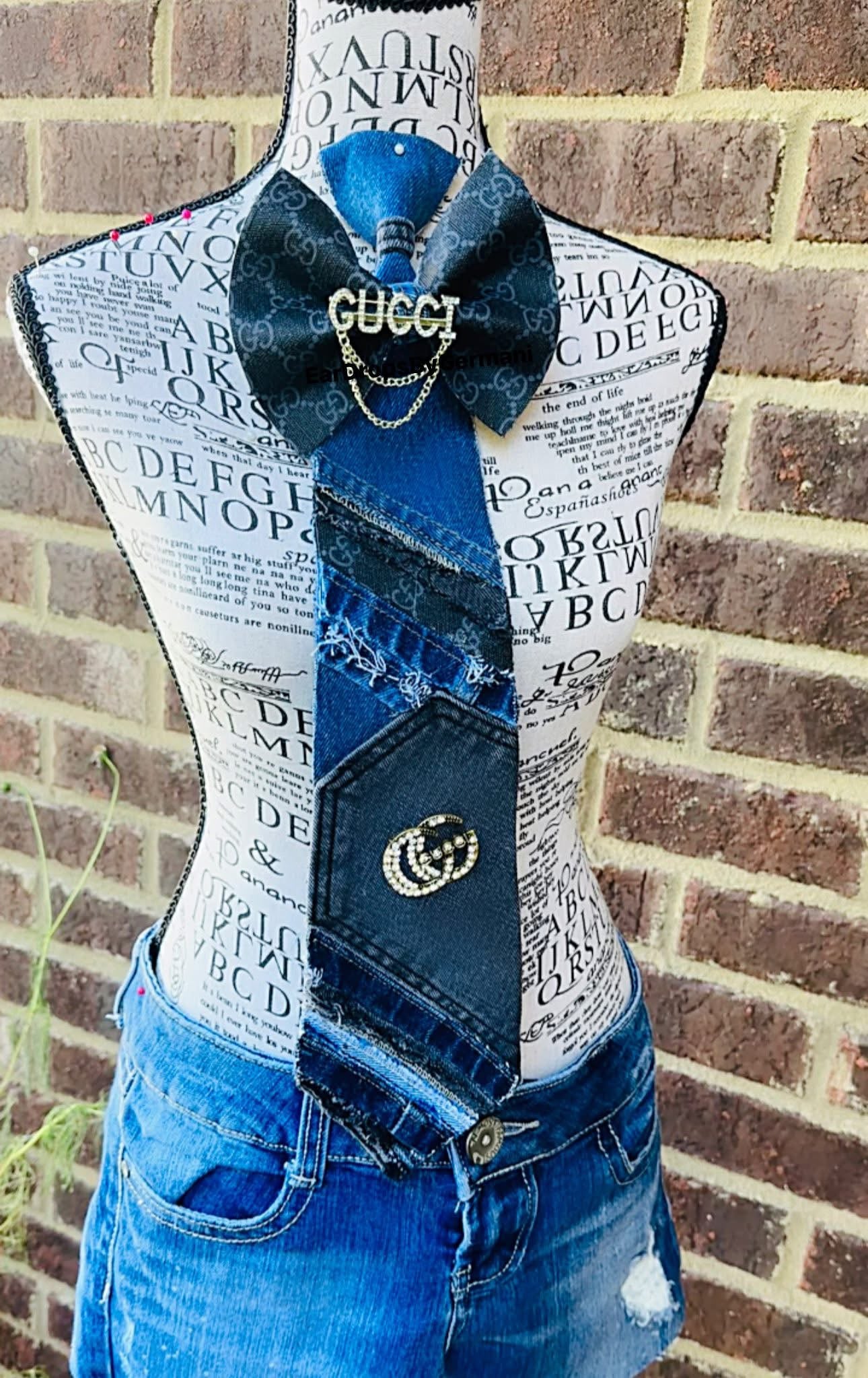 Goddess Gyal Black Bowtie Necktie