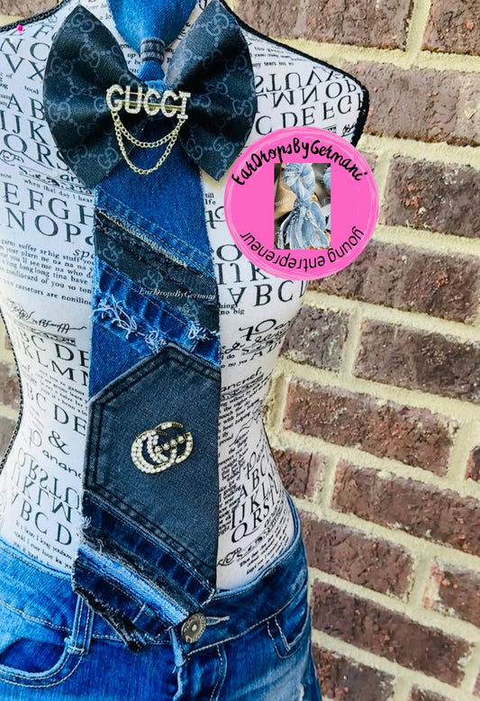 Goddess Gyal Black Bowtie Necktie