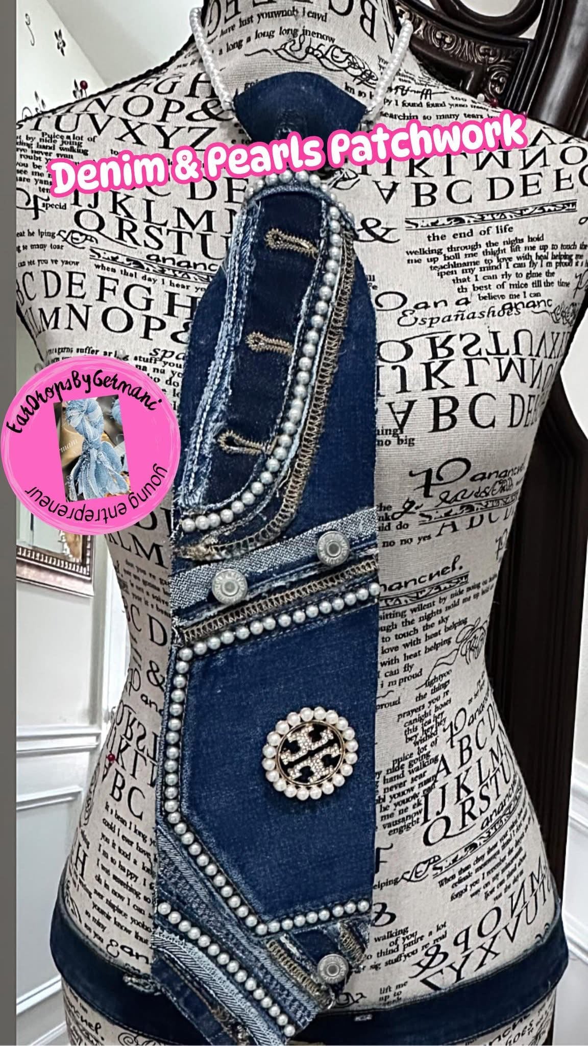 Freestyle Denim & Pearls Patchwork