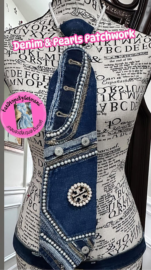 Freestyle Denim & Pearls Patchwork