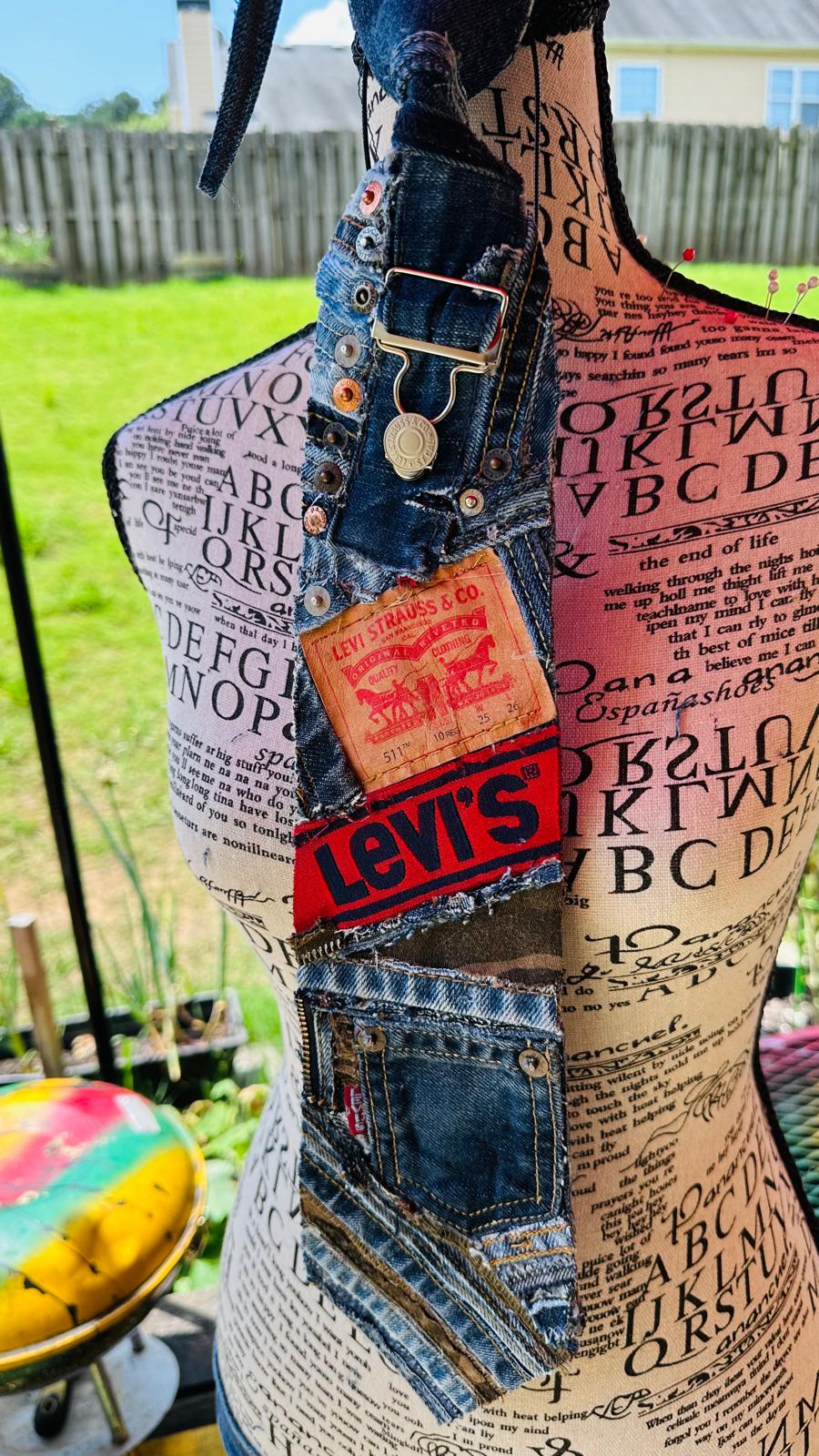 Levie Denim Necktie Necklace